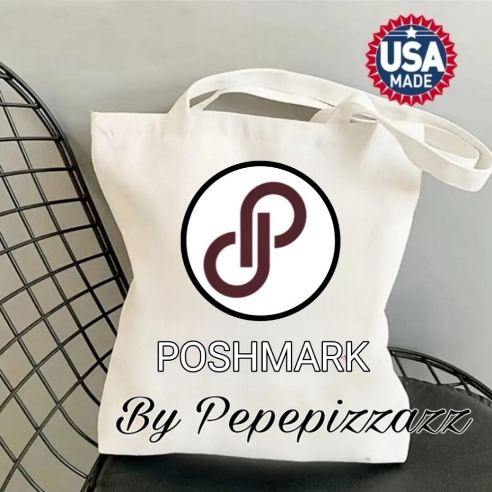 NWT POSHMARK CANVAS TOTE HANDMADE USA add your closet name for $8 extra